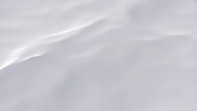 Abstract white backdrop. Ocean of milk. White satin background. Seamless loop
