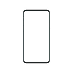 Mockup smartphone with white screen.