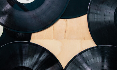 old vinyl records for background