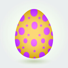 Colorful easter eggs isolated on white background. Vector illustration