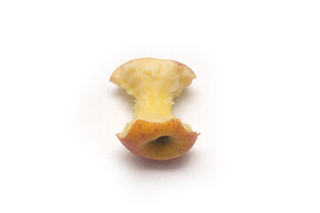 Red bitten apple isolated on white