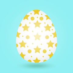 Colorful easter eggs isolated on white background. Vector illustration