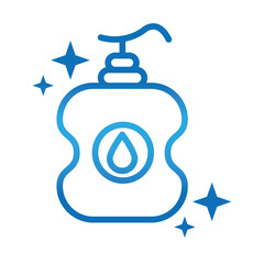 personal hand hygiene, sanitizer bottle disease prevention and health care gradient style icon