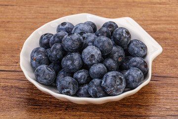 Sweet fresh juicy blueberries heap