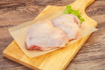 Raw chicken hip for cooking