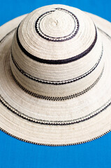 Panamanian hat on blue sky background