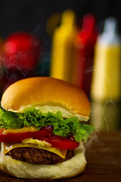 burger and fries