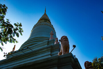 A beautiful view of Phnom Penh city, the capital of Cambodia.
