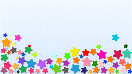 blue background with colorful stars