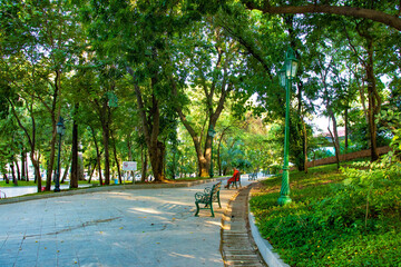 A beautiful view of Phnom Penh city, the capital of Cambodia.