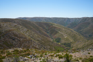 Fototapeta na wymiar Serra da Freita landscape panoramic view in Arouca, Portugal