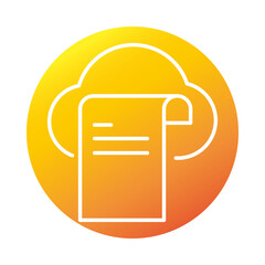 cloud computing storage data online education and development elearning gradient style icon