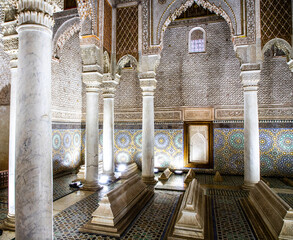 the Saadian tombs mausoleum in Marrakech, Morocco