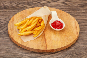 French Fry with tomato sauce