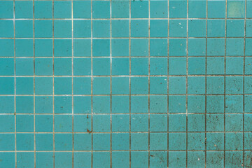 Dirty Blue Mosaic Terracotta Swimming Pool Texture and Background