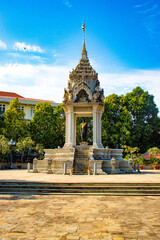 A beautiful view of Phnom Penh city, the capital of Cambodia.