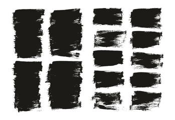 Flat Paint Brush Thin Half Background Mix High Detail Abstract Vector Background Set 