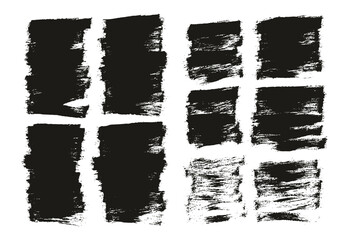 Flat Paint Brush Thin Half Background Mix High Detail Abstract Vector Background Set 