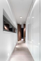 White and elegant home corridor