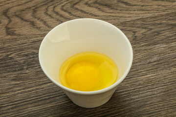 Raw Chicken egg in the bowl