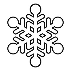 Fototapeta premium Beautiful snowflake icon. Outline beautiful snowflake vector icon for web design isolated on white background