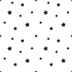 Vector seamless star pattern, star background.