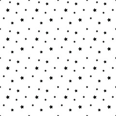 Vector seamless star pattern, star background.