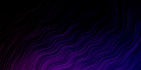 Obraz premium Dark Pink vector texture with wry lines. Bright sample with colorful bent lines, shapes. Pattern for ads, commercials.