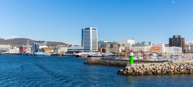 Panorama of Norwegian City Bodo, Norway.