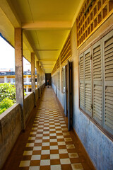 A view of Tuol Sleng, the Genocide Museum at Phnom Penh, Cambodia.