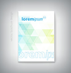 Fototapeta premium Vector brochure or booklet cover template with trendy geometric pattern. Flyer, poster, leaflet design.