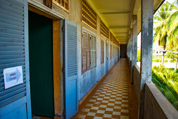 A view of Tuol Sleng, the Genocide Museum at Phnom Penh, Cambodia.