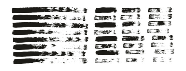 Obraz premium Flat Paint Brush Thin Straight Lines High Detail Abstract Vector Background Mix Set 