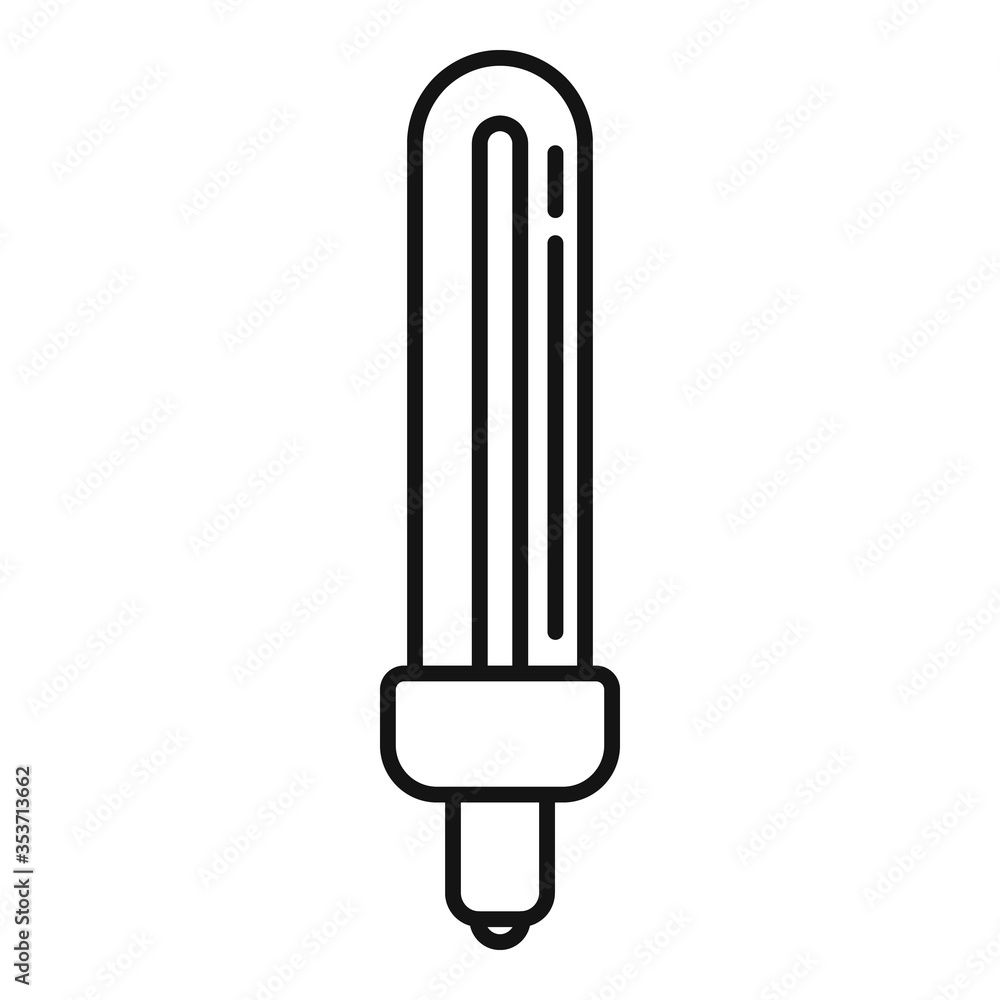 Poster fluorescent lamp icon. outline fluorescent lamp vector icon for web design isolated on white backgro