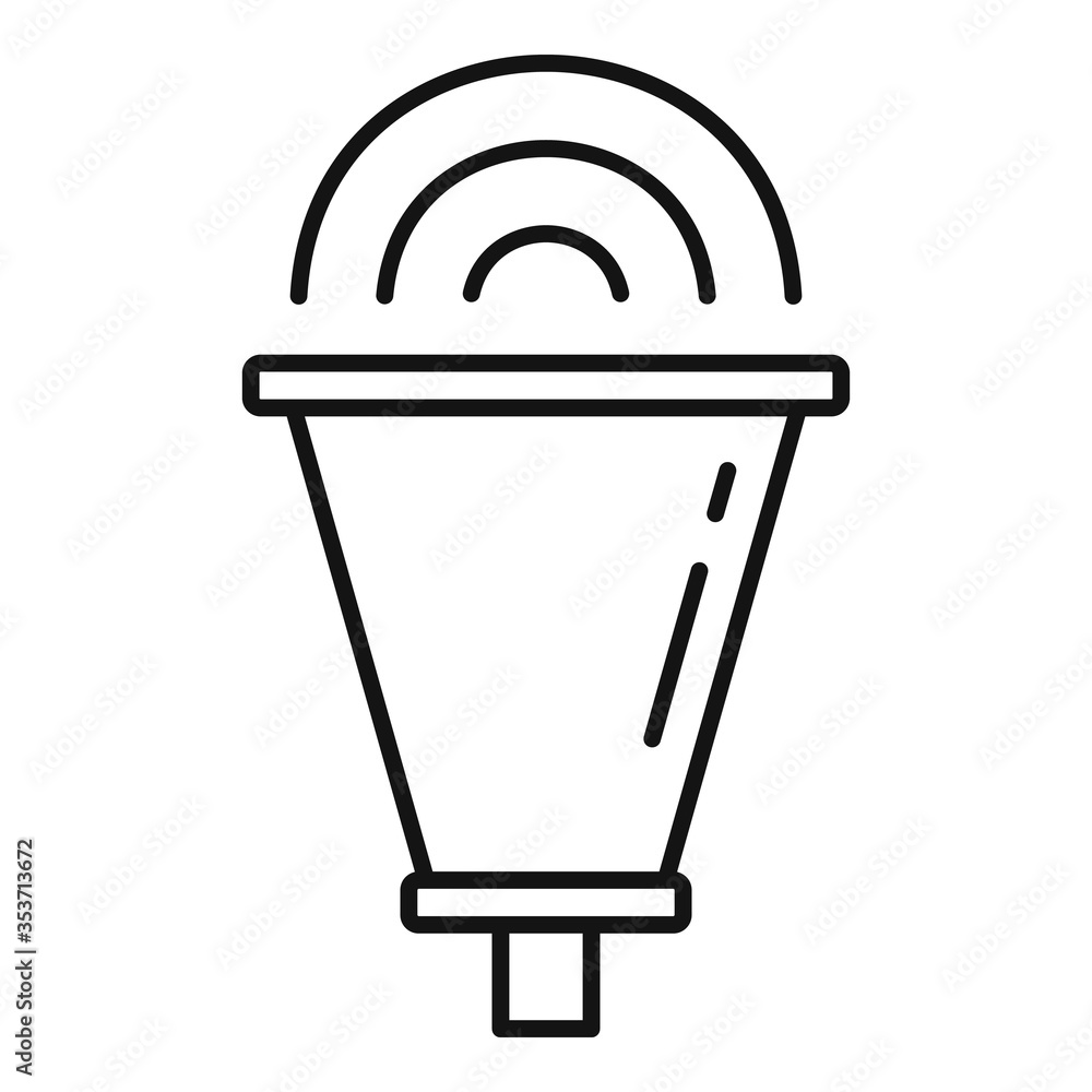 Poster wave megaphone icon. outline wave megaphone vector icon for web design isolated on white background