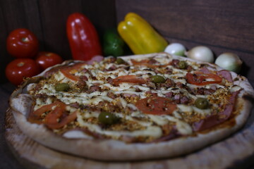 pizza with vegetables