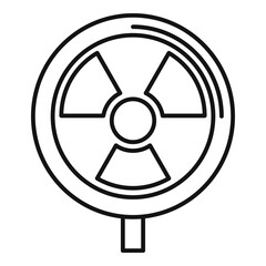 Fototapeta premium Hazard radiation icon. Outline hazard radiation vector icon for web design isolated on white background