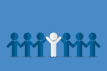 Teamwork icon, people together to success holding each team hands. Concept business teamwork vector illustration 