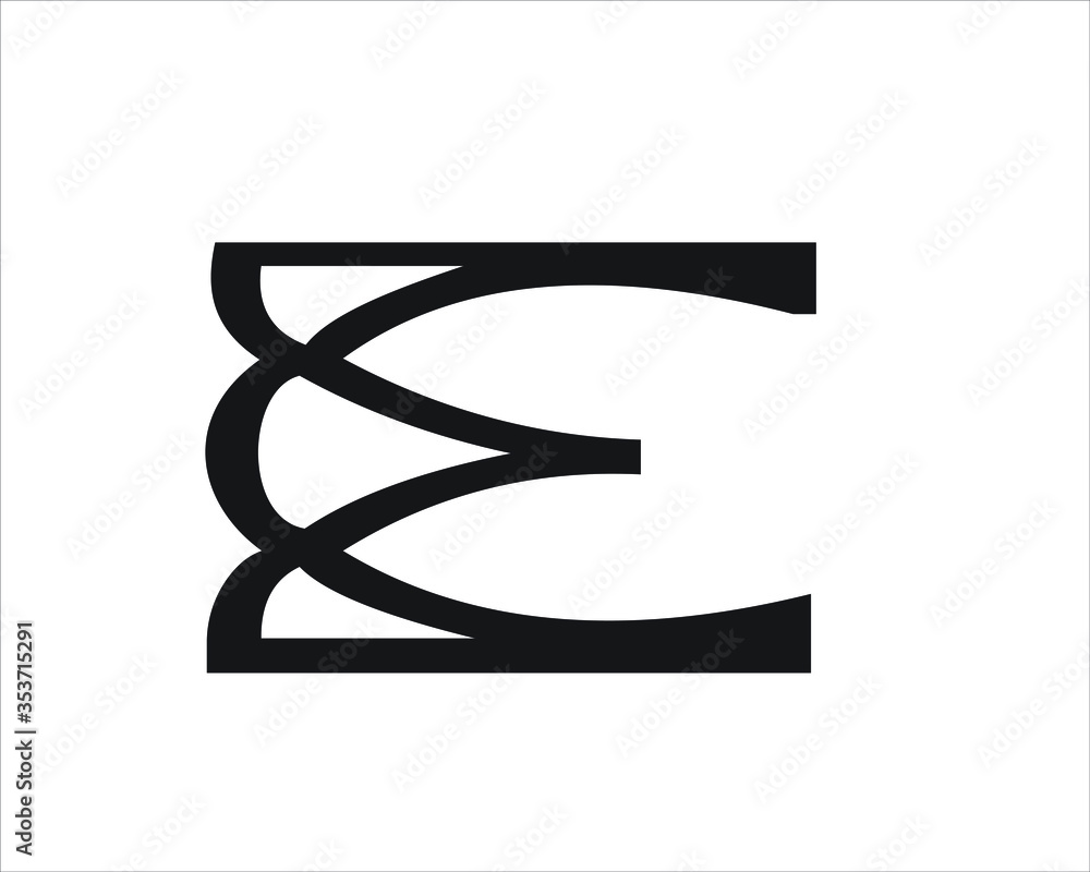 Wall mural initial e logo letter designs and logo designs