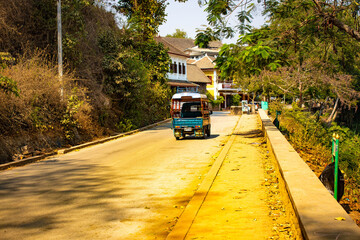 Obraz premium A beautiful view of Luang Prabang city at Laos.