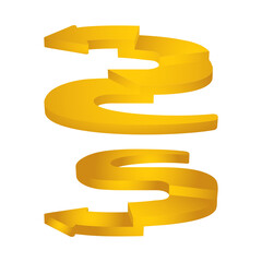 Steps. Arrow shaped steps. Route location and navigation concept. Cartoon style vector illustration. Part of set.