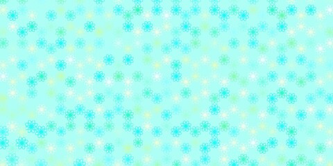 Light Blue, Green vector pattern with curves.