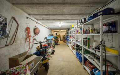 Garage interior of a house