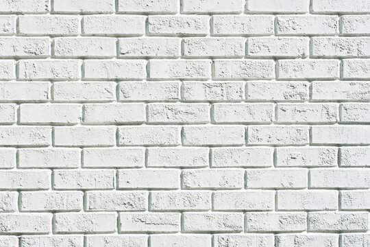 Fototapeta White painted brick wall