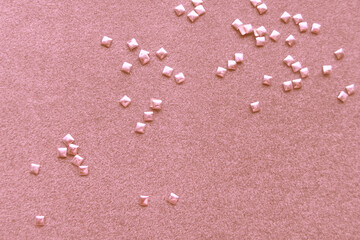 Rose paper background with shiny square beads