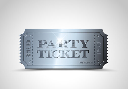 Silver Event Ticket Banner Layout