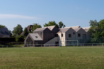 Fototapeta premium Outdoor sports field and modern sports facility 