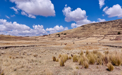 Peru, Sillustani, Scenic view of arid landscape