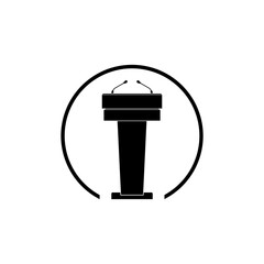 Podium icon isolated on white background