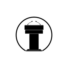 Podium icon isolated on white background